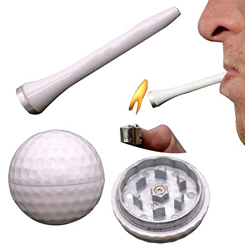 ERDONE Golf/Vanilla Set 3 Pack Multifunctional Golf Vanilla Grinder Manual Small Crushing Vanilla Grinder Creative Golf Vanilla Vanilla Spice Grinder Father's Day Gift for Dad & Grandpa, White