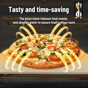 PYY Indoor Pizza Oven Countertop Electric Pizza Oven 2000W Commercial Pizza Oven with Pizza Stone and Timer