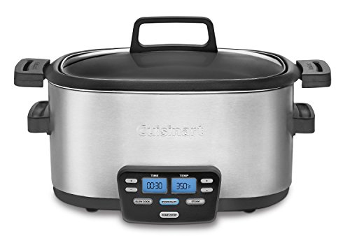 Cuisinart MSC-600FR Cuisinart MSC-600FR 3-In-1 Cook Central 6-Quart Multi-Cooker: Slow Cooker, Brown/Saute, Steamer (Renewed), Silver