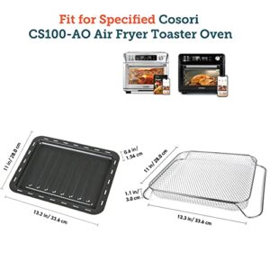 COSORI Fryer Basket and Oven Tray Sets, Non-stick coating, Carbon-Steel