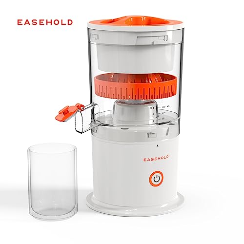 EASEHOLD Electric Citrus Juicer, Portable Juicer Rechargeable with 2 Juicer Cones and USB, Orange Juice Squeezer for Lemon, Lime, Grapefruit - Automatic Electric Fruit Juicer Machine Hands-Free, 1-Button Easy Press