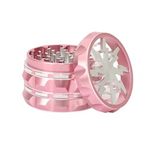 2.5" large grinder pink and silver