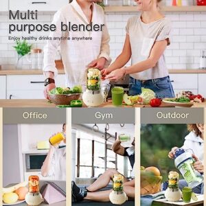 OTE Smoothie Blender, Retro Kitchen Small Glass Blender for Shakes and Smoothie with 400ml Glass Container To Go