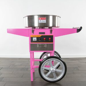 VIVO Pink Electric Commercial Cotton Candy Machine, Candy Floss Maker with Cart CANDY-V002