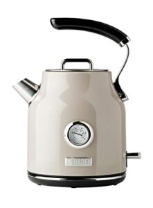 haden dorset stainless steel electric kettle - 1.7l (7 cup) tea kettle with auto shut-off and boil-dry protection - putty