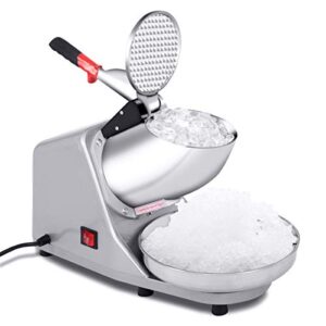 goplus® electric ice crusher, ice shaver machine, snow cone maker, shaved ice machine, 143 lbs