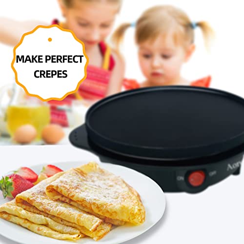 Aoruru 7”Crepe Maker Electric Pancake Pan