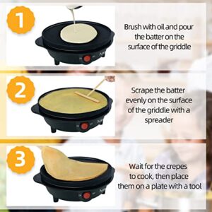 Aoruru 7”Crepe Maker Electric Pancake Pan