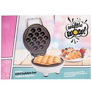 Bubble Mini Waffle Maker - Make Breakfast Special w/Tiny Hong Kong Egg Style Design, 4" Individual Waffler Iron, Electric Non Stick Breakfast Appliance for Ice Cream Treat or Desserts, Fun Gift