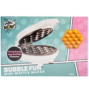 Bubble Mini Waffle Maker - Make Breakfast Special w/Tiny Hong Kong Egg Style Design, 4" Individual Waffler Iron, Electric Non Stick Breakfast Appliance for Ice Cream Treat or Desserts, Fun Gift