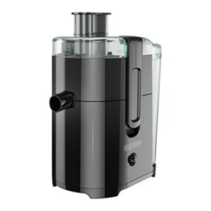 black+decker 400-watt fruit and vegetable juice extractor, black, je2400bd