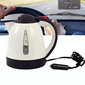 Car Kettle Electric Kettle Camping 12V 1000ml Coffee Maker Water Boiler Portable Travel Car Truck Kettle Hot Water Heater Bottle for Tea Coffee Making Cigarette Lighter Heating Cup, 150W