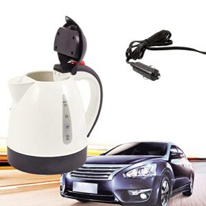 Car Kettle Electric Kettle Camping 12V 1000ml Coffee Maker Water Boiler Portable Travel Car Truck Kettle Hot Water Heater Bottle for Tea Coffee Making Cigarette Lighter Heating Cup, 150W