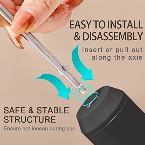 Cordless Electric Whisk - Hand Mixer Portable Handheld Electric Mixer with 3-speed Self-Control, 304 Stainless Steel Beaters & Balloon Whisk, for Whipping, Mixing,Pudding, Cookies, Cakes, Batters