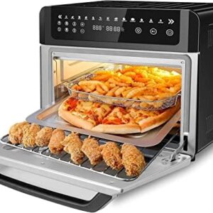 Gevi Air Fryer Toaster Oven Combo, Large Digital LED Screen Convection Oven with Rotisserie and Dehydrator, Extra Large Capacity Countertop Oven with Online Recipes