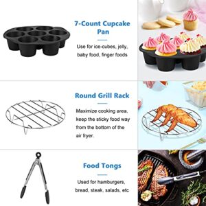 Air Fryer Accessories,14 pcs 8 Inch Air Fryer max xl Accessories,Power xl Air Fryer Accessories 5 QT Accessories Air Fryer 5.8 QT air fryer tools air fryer rack,for All Brands of Fryers (3.7QT-6.8QT)