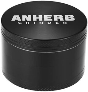 anherb spice grinder 2.5 inch, metal, black