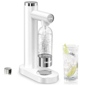 snlide soda maker, soda water machine with 1l bpa free pet bottle, easy to use, cute sticks diy the sparkling water maker, compatible with screw-in 60l co2 exchange carbonator (not included), home use
