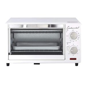 continental electric ce-to101 toaster oven, 4 slice, white