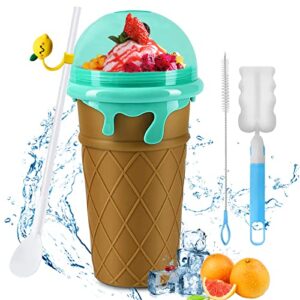 slushie maker cup, tiktok slushy cup magic quick frozen smoothies cup, 500ml slushie cup homemade milk shake ice cream maker cooling cup diy for family (coffee)