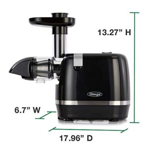 Omega Juicer H3000R Slow Masticating Extractor, 150-Watt, Black