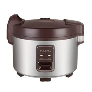 yollnia commercial large rice cooker & food warmer | 13.8qt/65 cup cooked rice | non-stick inner pot |auto warmer mode |1350w fast cooking