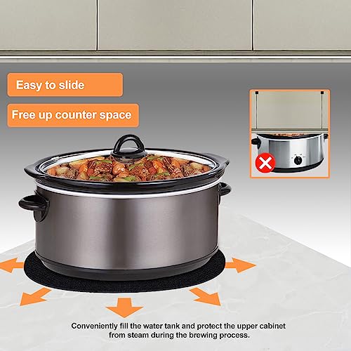 SIUDANGKA Heat Resistant Mat for Crockpot Slow Cooker with Appliance Slider Function, 2 Pack Countertop Protector for Crock Pot Slow Cookers, Crock-Pot 3-10 Quart, Hamilton Beach Slow Cooker