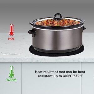 SIUDANGKA Heat Resistant Mat for Crockpot Slow Cooker with Appliance Slider Function, 2 Pack Countertop Protector for Crock Pot Slow Cookers, Crock-Pot 3-10 Quart, Hamilton Beach Slow Cooker