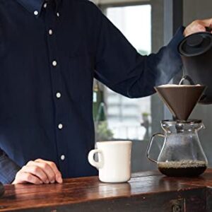 Terra Distribution Pour Over Coffee Dripper [ Designed in Japan ] Eco-friendly Coffee Dripper Reusing Coffee Beans' Waste as Raw Material (Coffee Maker)