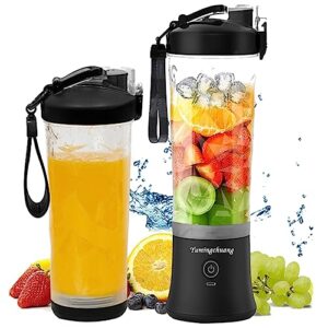 portable blender, bpa free personal blender with rechargeable usb, shakes and smoothies with 6 mini blades high speed waterproof mixer 20 oz for kitchen,home,baby,travel