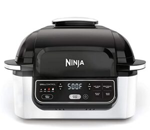 ninja ag302h foodi 5-in-1 indoor grill with air fry, roast, bake & dehydrate (white)