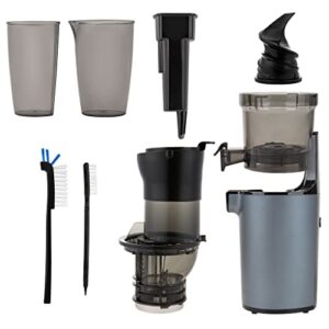 Shine SJX-1 Easy Cold Press Juicer with XL Feed Chute and Compact Body, Gray