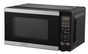 countertop microwave oven, 0.9 cu. ft. digital microwave oven with turntable push-button door, child safety lock, stainless steel microwave oven,900 watts