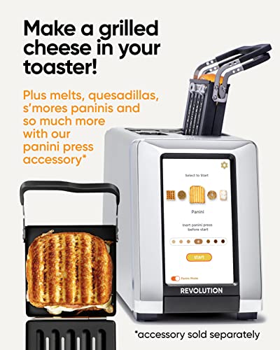Revolution R180S Touchscreen Toaster with Patented InstaGLO® Technology – Stainless Steel/Chrome, plus Panini Mode