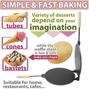 Waffle Maker round form Non-stick Cookies Pastry