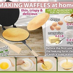 Waffle Maker round form Non-stick Cookies Pastry