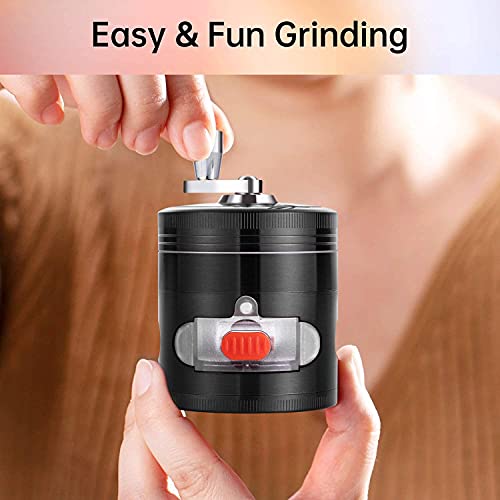 Spice Grinder with Handle - Red,2.5 Inch