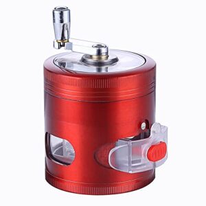 spice grinder with handle - red,2.5 inch