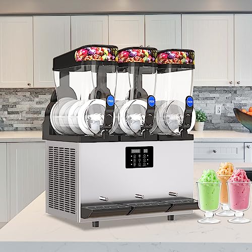 BZD Commercial Slushie Machine - 1450W 45L Tanks Commercial 110V Slushy Maker Machine 304 Stainless Steel Margarita Machines Efficient Cooling The Ideal Slushie Machine for Bars Cafes Restaurants