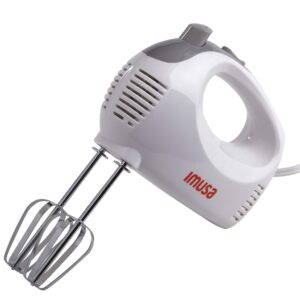 IMUSA USA Hand Mixer with Case 5-Speed ,White, Small