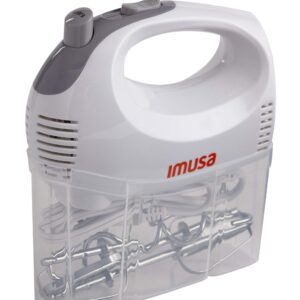 IMUSA USA Hand Mixer with Case 5-Speed ,White, Small