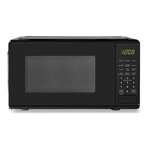 coolhome 0.7 cu. ft. countertop microwave oven, 700 watts perfect for apartments and dorms - easy clean (black)