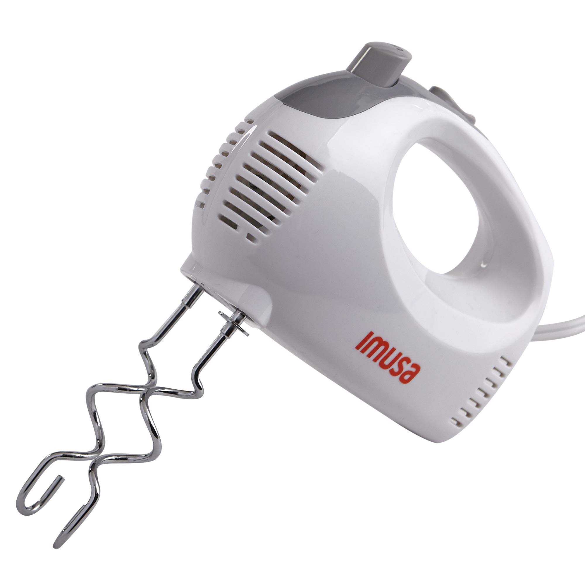 IMUSA USA Hand Mixer with Case 5-Speed ,White, Small