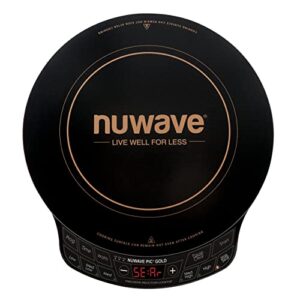 Nuwave (Renewed) Gold Precision Induction Cooktop, Portable, Large 8” Heating Coil, 12” Shatter-Proof Ceramic Glass Surface, 51 Temp Settings from 100°F - 575°F, 3 Watt Settings 600, 900, & 1500 Watts