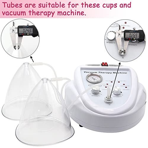 weiwei Vacuum Cupping Machine Accessories, 2 PCS Premium Silicone Y Type Hoses Tubing for 210ml 180ML 160ML 150ML Large Breast Buttocks Lift Vacuum Cups