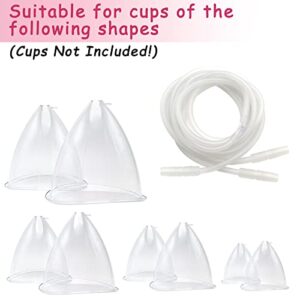 weiwei Vacuum Cupping Machine Accessories, 2 PCS Premium Silicone Y Type Hoses Tubing for 210ml 180ML 160ML 150ML Large Breast Buttocks Lift Vacuum Cups