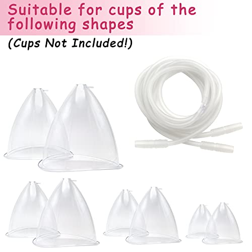 weiwei Vacuum Cupping Machine Accessories, 2 PCS Premium Silicone Y Type Hoses Tubing for 210ml 180ML 160ML 150ML Large Breast Buttocks Lift Vacuum Cups