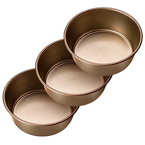 Air Fryer Mini Pie Pan Tart Tins, Jumbo Muffin Cupcake Pan 4 Inch Air Fryer Hamburger Bun Mold, 3PCS Non-Stick Air Fryer Egg Baking Pan Individual Mini Cake Pans for Baking Air Fryer Accessories