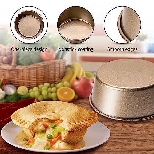 Air Fryer Mini Pie Pan Tart Tins, Jumbo Muffin Cupcake Pan 4 Inch Air Fryer Hamburger Bun Mold, 3PCS Non-Stick Air Fryer Egg Baking Pan Individual Mini Cake Pans for Baking Air Fryer Accessories