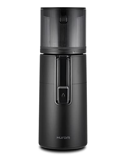 Hurom Slow Juicer Machine with Quiet 150 Watt Motor - Scrub-Free Cleaning - Self Feeding Hopper to a Family Sized Yields - Healthy Living - Strainer-Free Chamber BPA Free, Easy Assembly - H400, Black